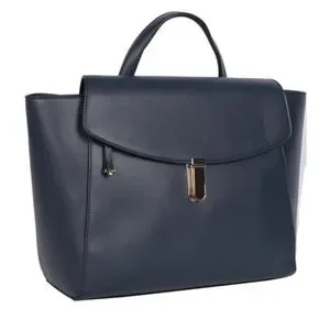 Navy Blue lux spacious convertible faux leather backpack